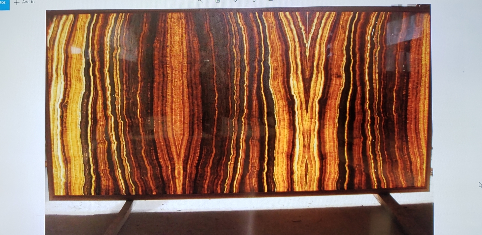 The same slab, backlit